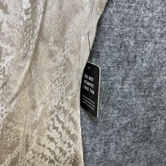 Express Slip Dress Women XL Cream Damask Satin Spaghetti Strap Adjustable - Picture 6 of 15